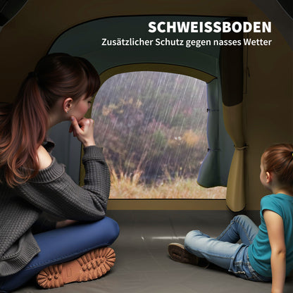 4-Persoons Tent – Kampeertent – Tunnel Tent – Bivak Tent – Outdoor Tent – Lichtblauw – Waterdicht – Stevig IJzeren Frame