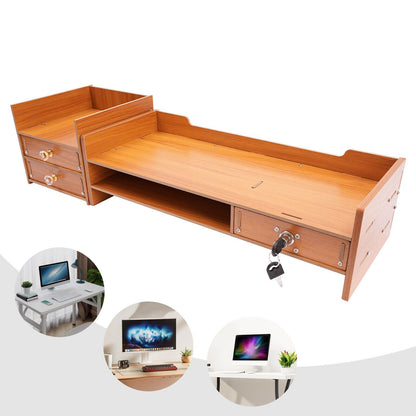Bureau Organizer – Bureaurek – Desk Organizer – Opbergdoos – Documentenhouder – Houtkleur – Stevig Duurzaam Materiaal – Compact Formaat