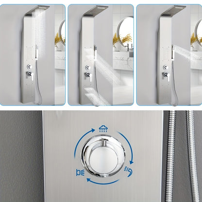 Doucheset – Douchekolom – Douchestang – Regendouche – Handdouche – Roestvrij Staal – 4 Functies – 140 cm Hoog