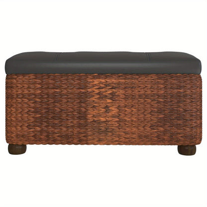 Opbergbank – Zitbank – Halbank – Opbergkist – Poef – Set 2 stuks – 69 cm lang – Warmbruin Kussen – Compact & Functioneel