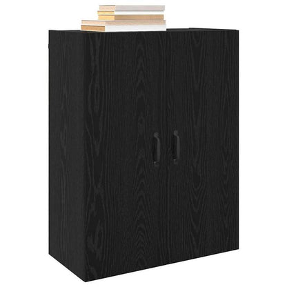 Wandkast – Wandkastje – Muurkast – Opbergkast – Opbergmeubel – Zwart Eikenhout – 2 Stuks – 69,5x34x90 cm – Stevig En Duurzaam
