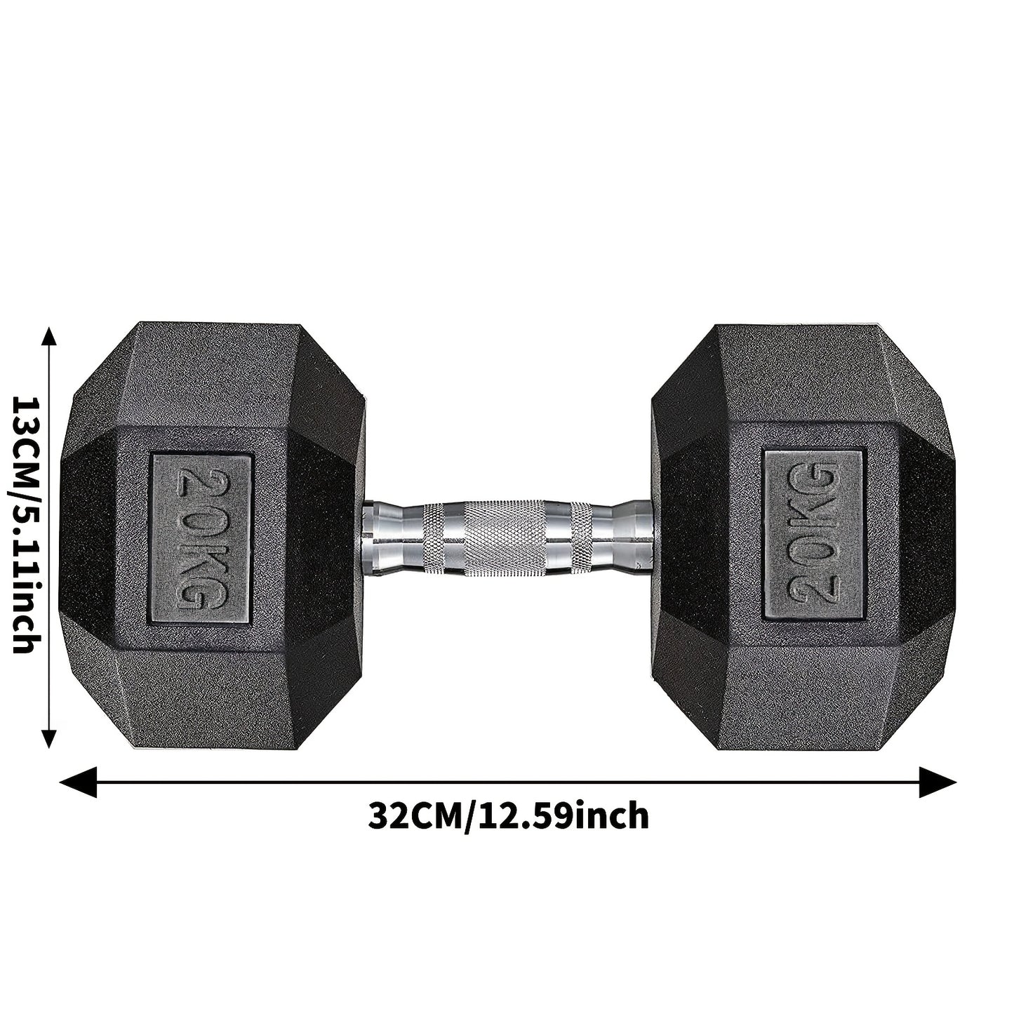 Halters – Dumbbells – Halterset – Gewichten – Verstelbare Dumbbells – 2x 10 kg – Gietijzer Met Antislip Coating – Ergonomische Handvatten