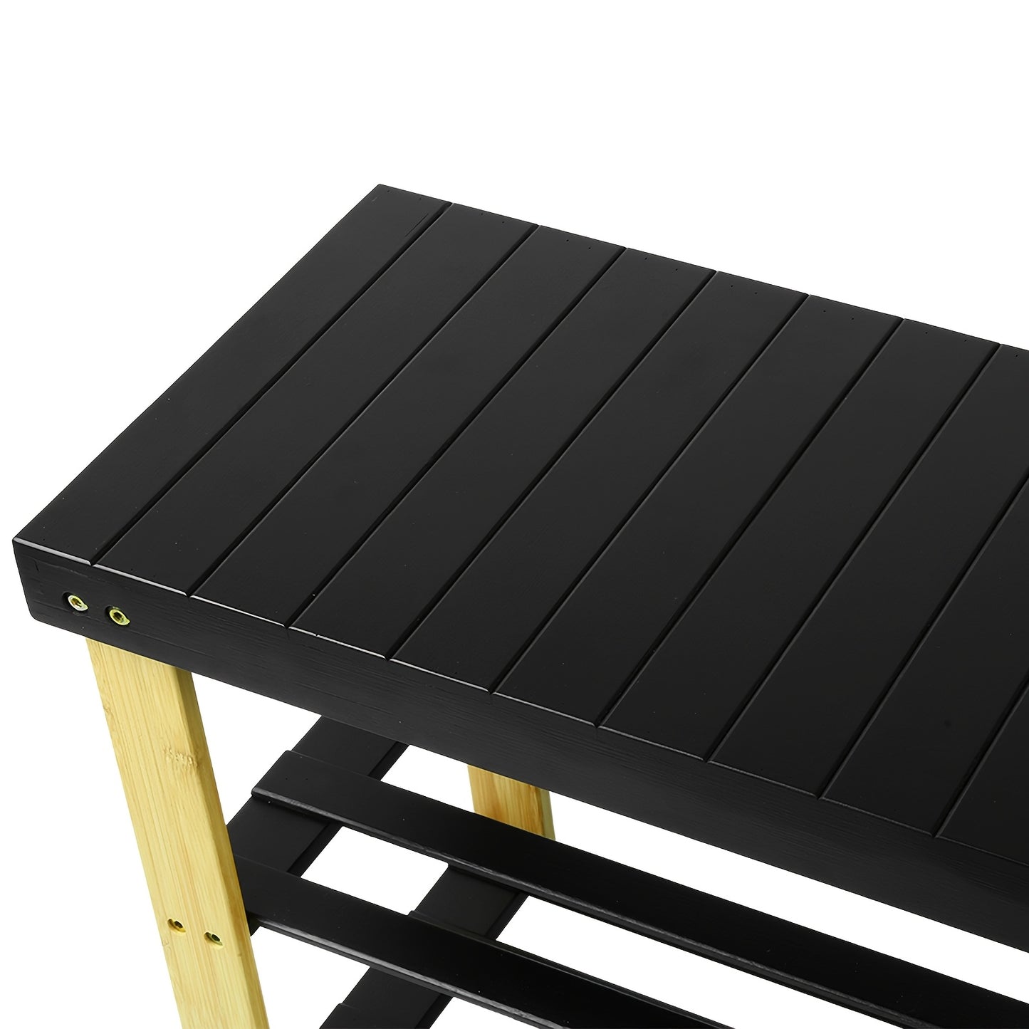 Schoenbank – Schoenenrek – Schoenopberger – Entréebank – Voordeurbank – Bamboe En Kunststof Board – Compact 70x27x42 cm
