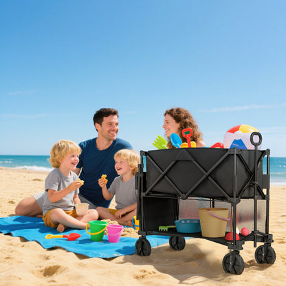 Dubbeldek Transportkar – Trolley – Vervoerswagen – Opvouwbare Kar – Tuinkar – 200 kg Laadvermogen – Waterbestendig 600D Oxford Stof