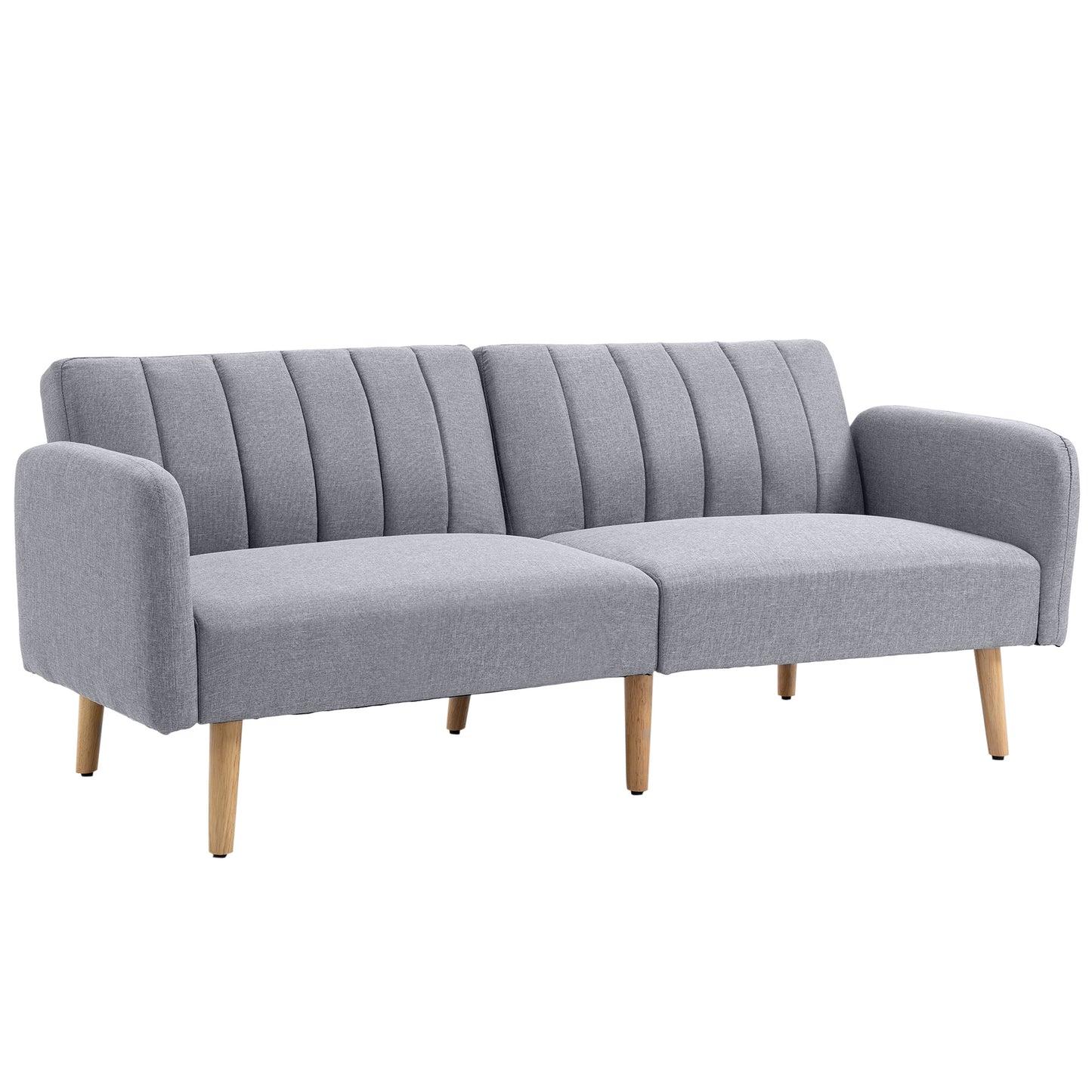 2-Zitsbank – Tweezitsbank – Loveseat – Bankstel – Slaapbank – Lichtgrijs – Scandinavisch Design – Verstelbare Rugleuning 3 Posities