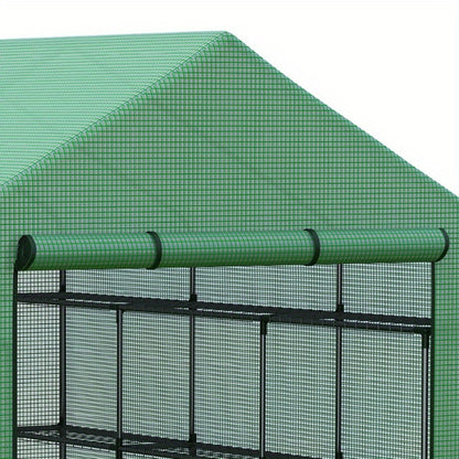 Kas – Tuinkas – Serre – Kweekkas – Plantaardekkas – Stevig Stalen Frame – 8 Schappen Met Ventilatie