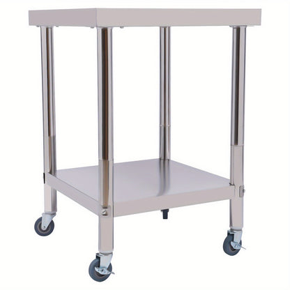 Werktafel – Werkbank – RVS Tafel – Keukentafel – Opbergbank – 60x60 cm – Roestvrij Staal – Draagvermogen 300 kg
