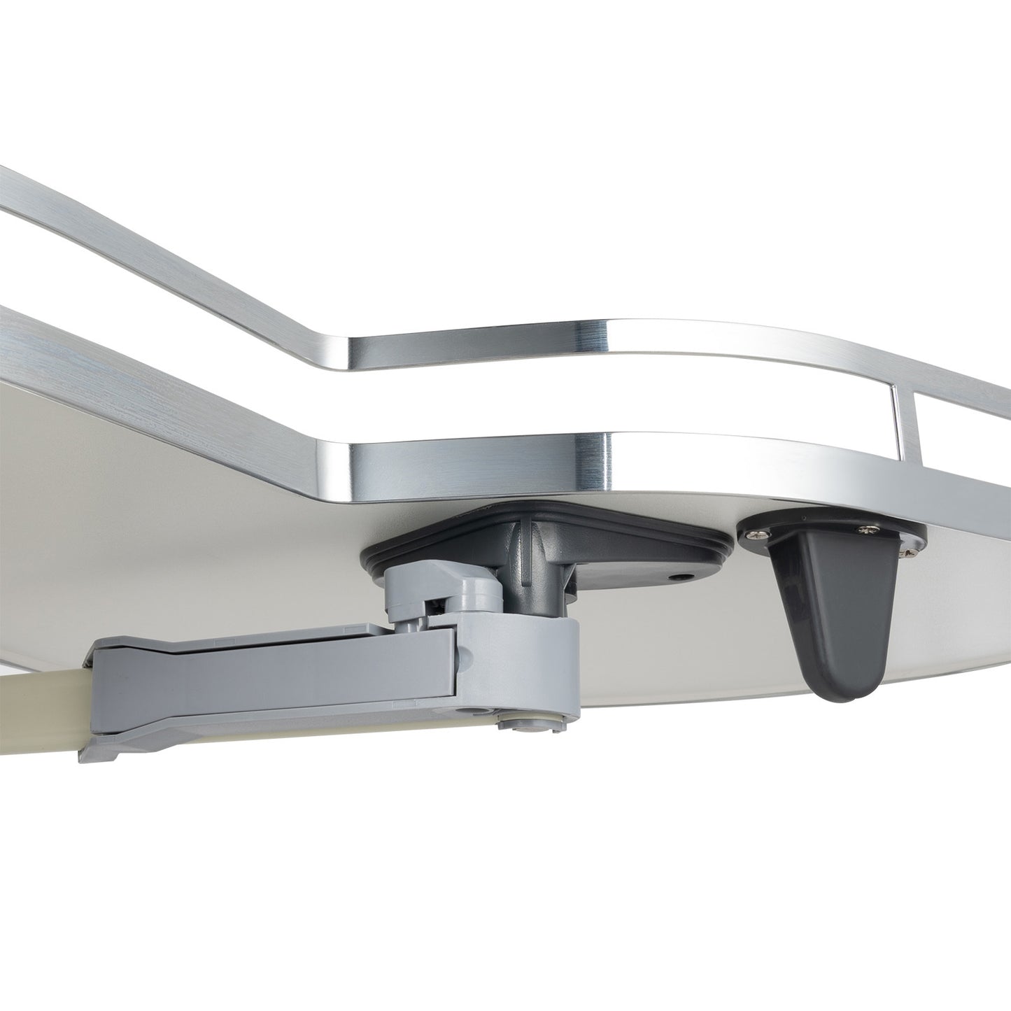 Uittrekmand Keuken – Uittrekbak Opbergbak Lade – Keukenlade Opbergmand – Wit Hoekig Design – Roestvrij Metalen Materiaal – Corrosiebestendig & Oliebestendig