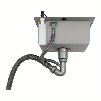 Keukenspoelbak – Spoelbak RVS – Inbouwspoelbak – Onderbouwspoelbak – Zwarte spoelbak – Ruime afmetingen 40x45cm – Inclusief zeeppomp en afdruiprek
