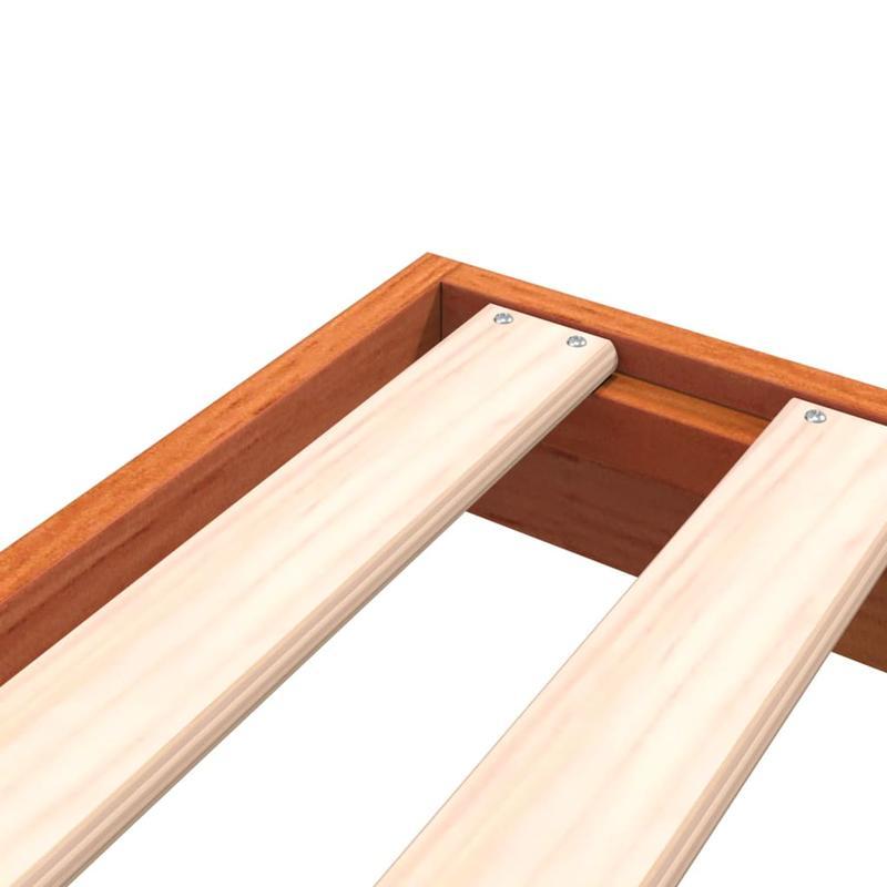 Bed frame Marrone Cera 140x200cm in Wood Solid of pine Removable and durable