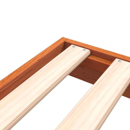 Bed frame Marrone Cera 140x200cm in Wood Solid of pine Removable and durable