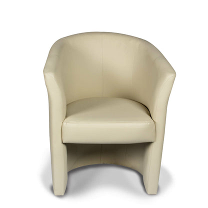 Dpanett Armchair, Upholstered Living Room Chair, Padded Seat with Eco-Leather Armrests, 64x63x76 cm, Available in 5 Colors