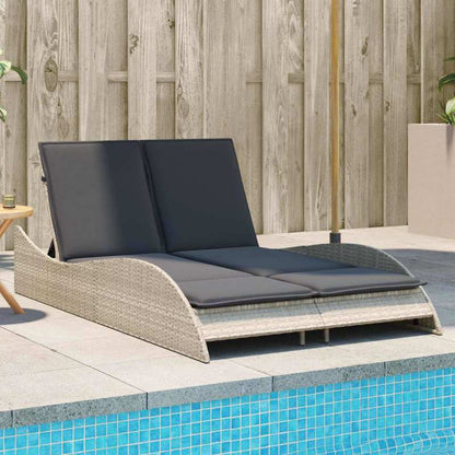 Loungestoel – Fauteuil – Tuinstoel – Relaxstoel – Zitmeubel – Lichtgewicht Poly Rattan – Weerbestendig Met Kussen 114x205x73 cm