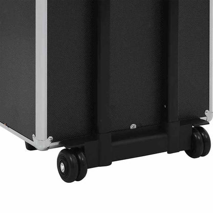 Make-up Organizer – Make-up Opberger – Cosmetica Opbergdoos – Skincare Organizer – Make-up Organizer Opbergkast – Zwart – Stevig Aluminium & ABS – 4 Niveaus Met Uitbreidbare Planken
