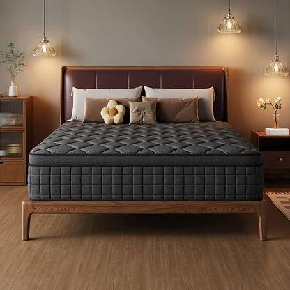 Memory Foam Matras – Pocketvering Matras – Traagschuim Matras – Eenpersoonsmatras – Matras 90x200 cm – Medium-Stevig – 25 cm Dik – Geïndividualiseerde Pocketveren – Lichtgewicht Zonder Hout