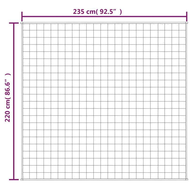 Gewichtsdeken – Verzwaringsdeken – Zwaartedeken – Verzwaarde Deken – Therapiedeken – 220x235 cm – 15 kg – Soft Ademend Polyester – Gequilte Vakverdeling