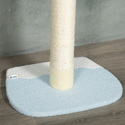 Krabpaal – Krabmeubel – Kattentoren – Klimelement – Speelpaal – Verstelbare hoogte 220-260 cm – Antislip basis – Sisal touw – Geel variant