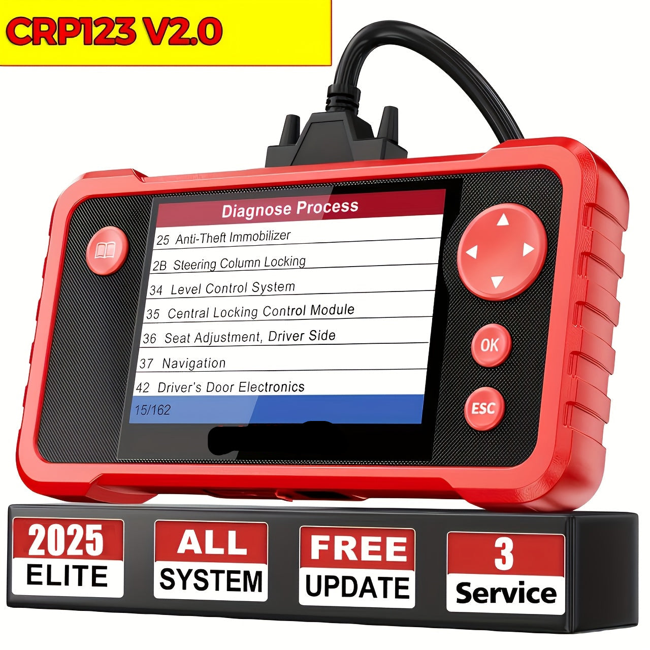OBD2 Uitlezer – OBD2 Scanner – Auto Diagnose Tool – Foutcode Uitlezer – Motorstoringen Uitlezen – 5-Inch Touchscreen – Wifi Updates