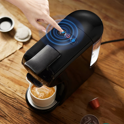 4-in-1 Koffiemachine – Espresso Machine – Capsule Koffiezetter – ESE Pod Machine – Cappuccino Maker – 19 Bar Pomp – Compact Design