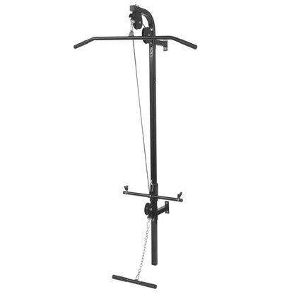 Power Tower – Krachtstation – Fitnessstation – Trainingsrek – Muurbevestiging – Compact Stalen Frame – Compleet Gewichtenset 30,5 kg – Antislip Handgrepen