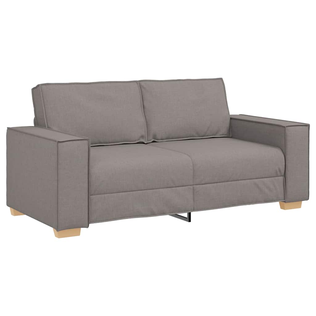 2-zitsbank – Loveseat – Sofa – 2-persoonsbank – Bankstel – Taupe – Compact 140 cm – Duurzaam Hardhoutframe