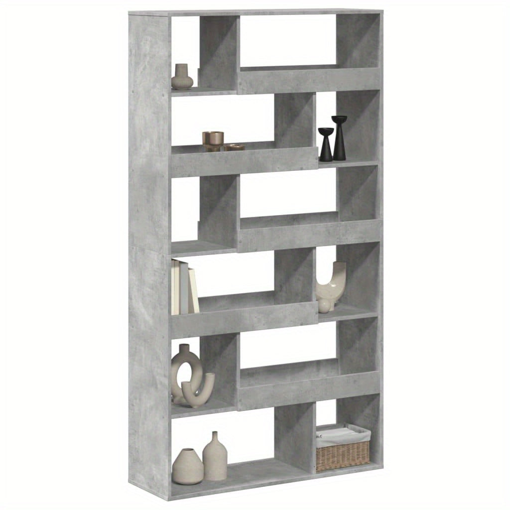 Room Divider 100X33X187.5 Cm Treated Wood Concrete Gray