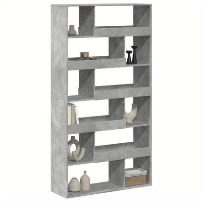 Room Divider 100X33X187.5 Cm Treated Wood Concrete Gray