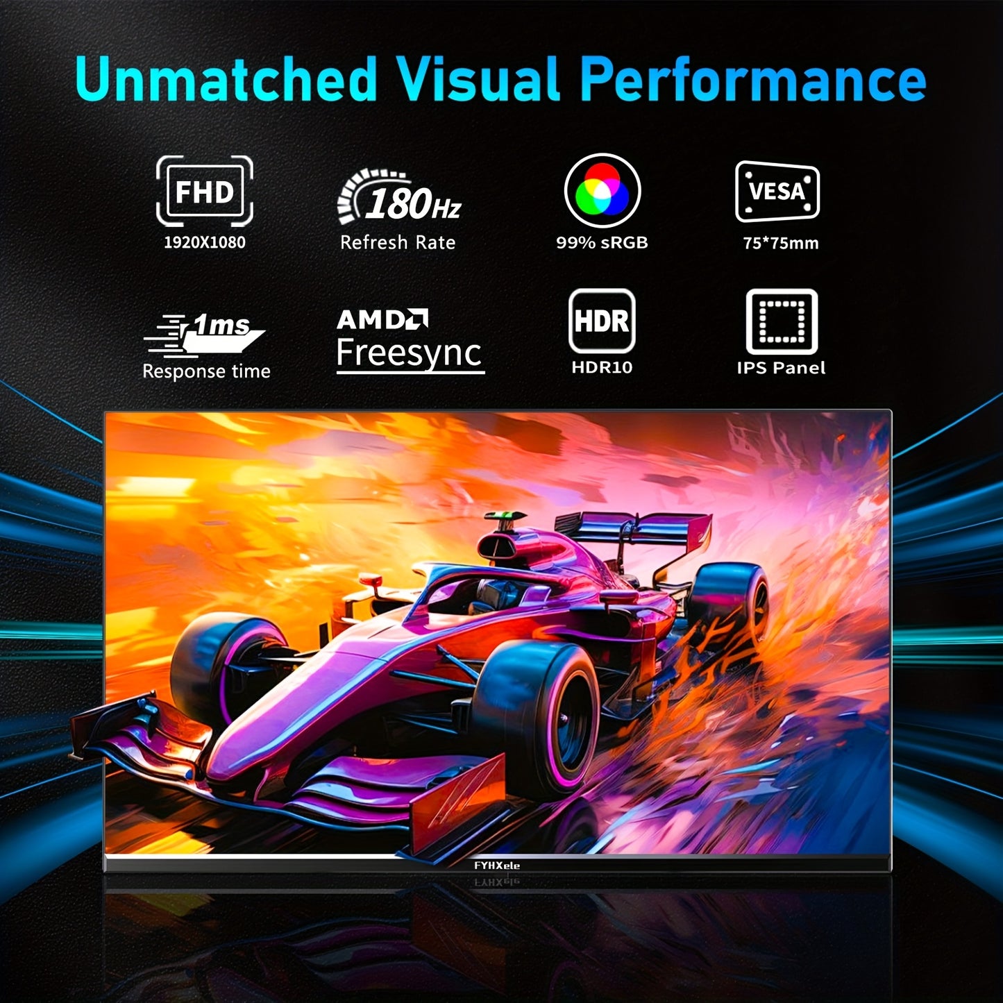 Monitor – Computerscherm – Beeldscherm – Display – Gaming Monitor – 24 Inch – 180Hz Verversingssnelheid – 1ms Reactietijd