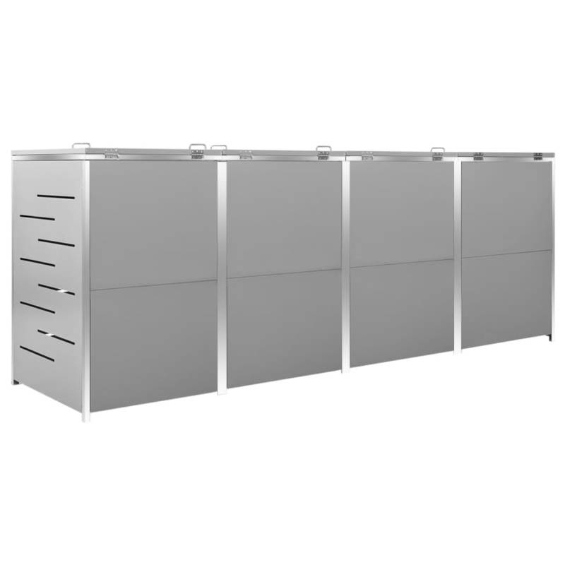 Afvalcontainer – Vuilnisbak – Afvalbak – Kliko – Containers – Extra Ruim 4 Ton Capaciteit – Roestvrij Stalen Frame & Slotbaar Dakvormig Deksel