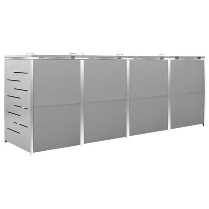 Afvalcontainer – Vuilnisbak – Afvalbak – Kliko – Containers – Extra Ruim 4 Ton Capaciteit – Roestvrij Stalen Frame & Slotbaar Dakvormig Deksel