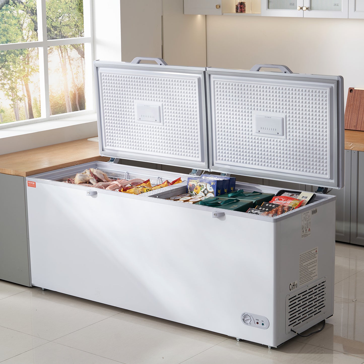 Vriezer – Diepvrieskist – Vrieskast – Diepvriezer – Vrieskist – Grote 561L Inhoud – Instelbare Thermostaat