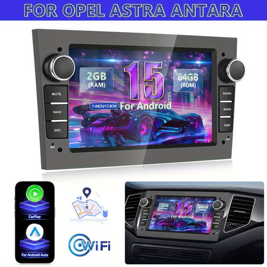 Multimedia Autoradio – Car Stereo – Android Car Radio – Auto Entertainment Systeem – Dashboard Unit – Android 15 Systeem – 7 Inch Hoge Resolutie Scherm – Draadloze CarPlay & GPS