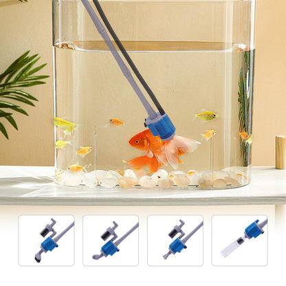 Automatische Aquarium Grindreiniger – Aquarium Grinder – Viskom Reiniger – Aquarium Bodem Cleaner – Sifon Systeem – Draadloos Elektrisch – Timerfunctie – Duurzaam Kunststof – Zuignap Bevestiging – Zoet- en Zoutwater Compatibel