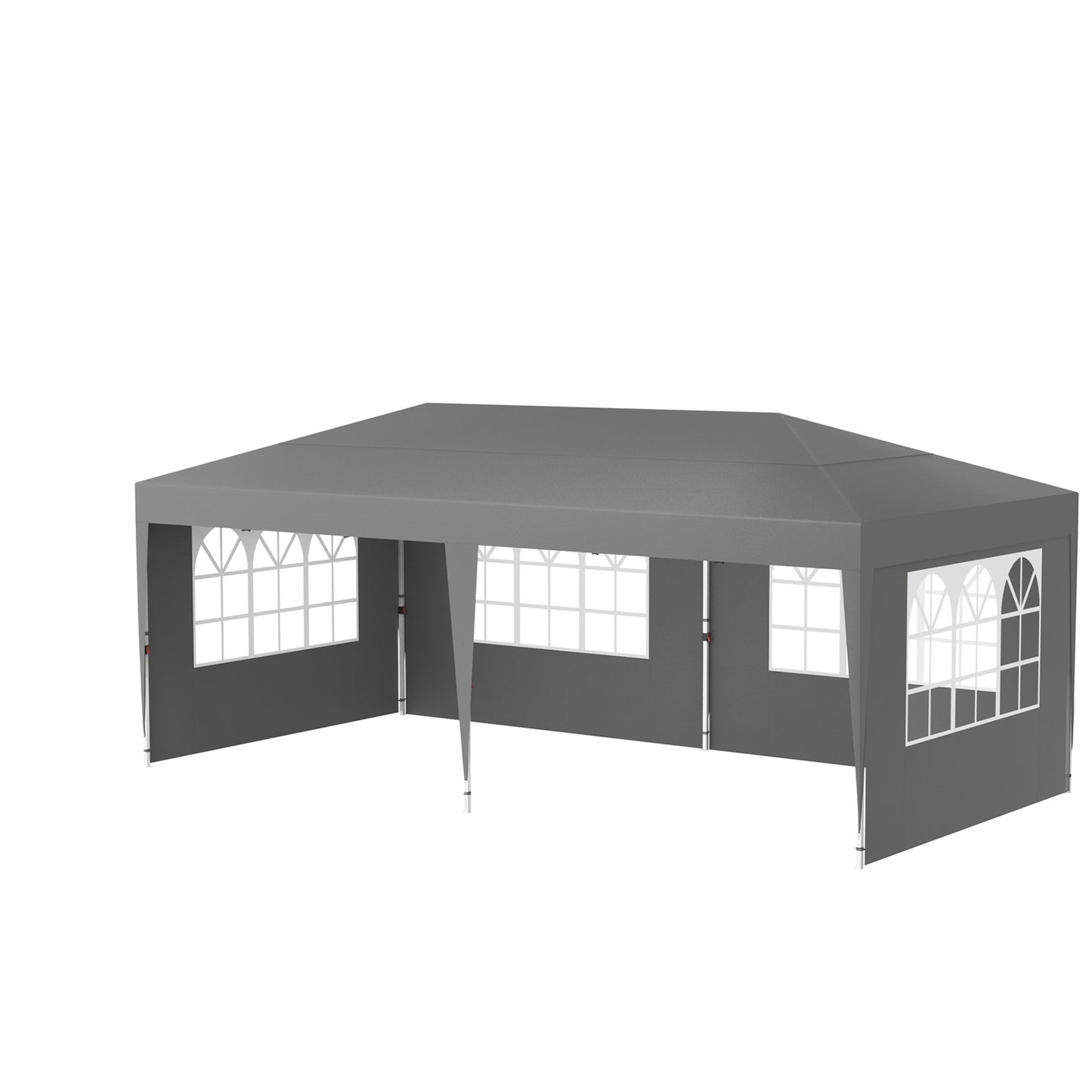 Partytent – Pop-up Tent – Paviljoen – Feesttent – Tuintent – 3x6 Meter – Verstelbare Hoogte – Waterafstotend 210D Oxford Polyester – Stevig Stalen Frame