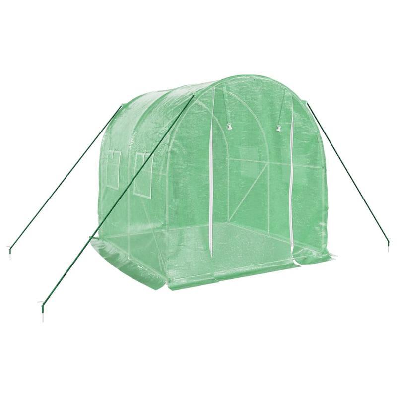 Serre – Tuinkas – Kweekkas – Broeikas – Kas – 4m² - 2x2m – Stevig Metalen Frame – Transparante Kunststof Panelen