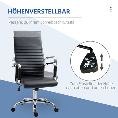 Bureaustoel – Office Chair – Kantoorstoel – Draaistoel – Ergonomische Stoel – Verstelbare Zithoogte – PU Kunstleer Met Foam Vulling