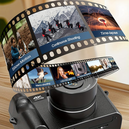 Vloggingcamera – Digitale Camera – Compactcamera – Videocamera – Zakcamera – 48MP Resolutie – 4K Video Met Autofocus