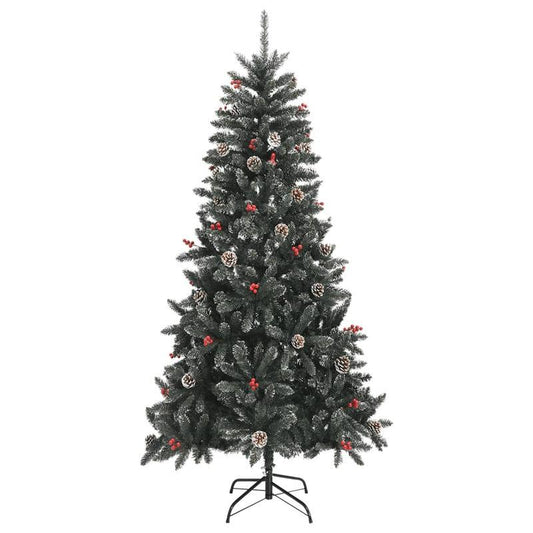 Kerstboom Kunstboom Kunstkerstboom Kunstversiering Nepboom – 210 cm Groen PVC – Natuurlijk Uitziende Dennennaalden – Stevige Metalen Standaard