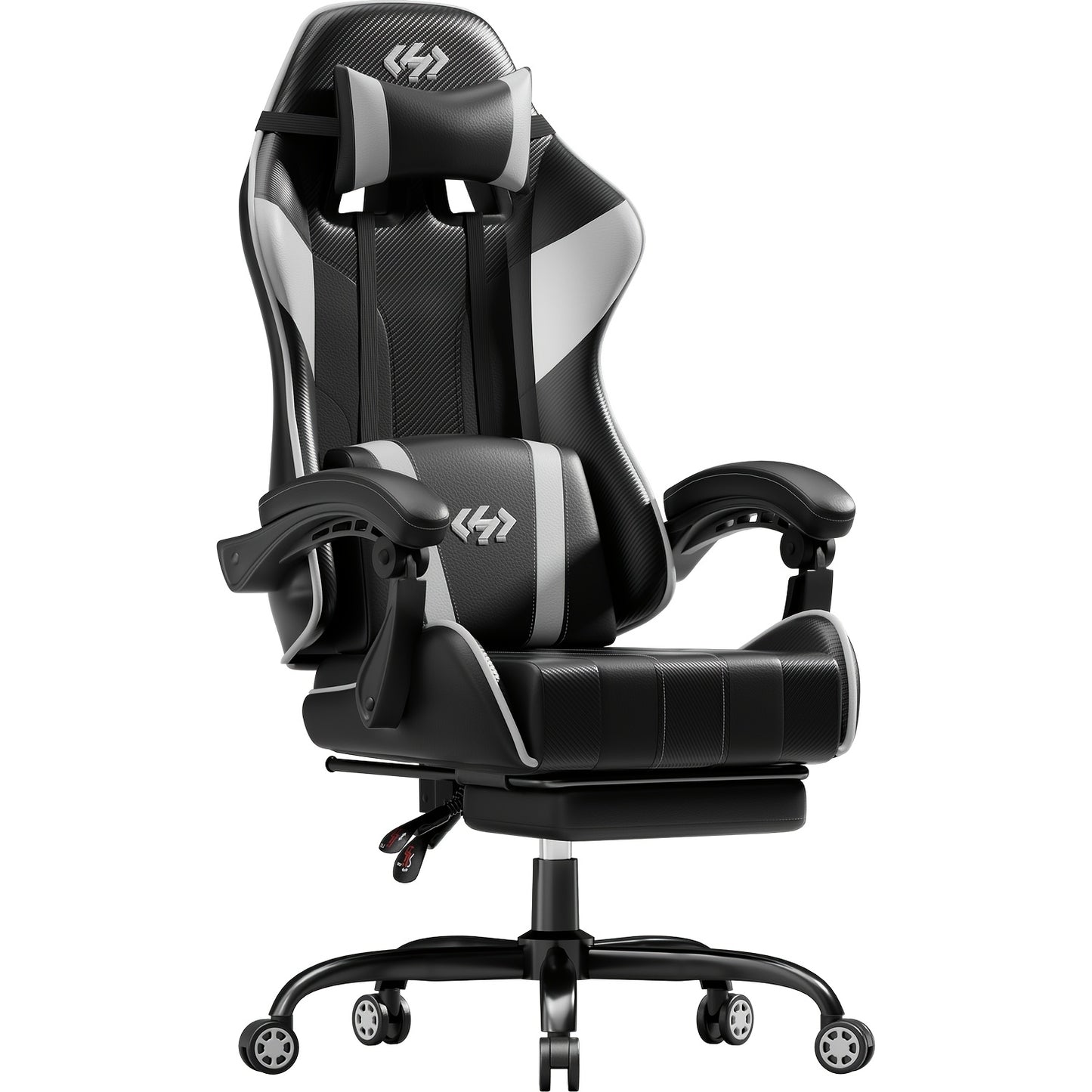Gamingstoel – Gamestoel – Game Stoel – Gaming Chair – Bureaustoel – Verstelbare Rugleuning 90°-135° – Voetensteun Met Pocketvering
