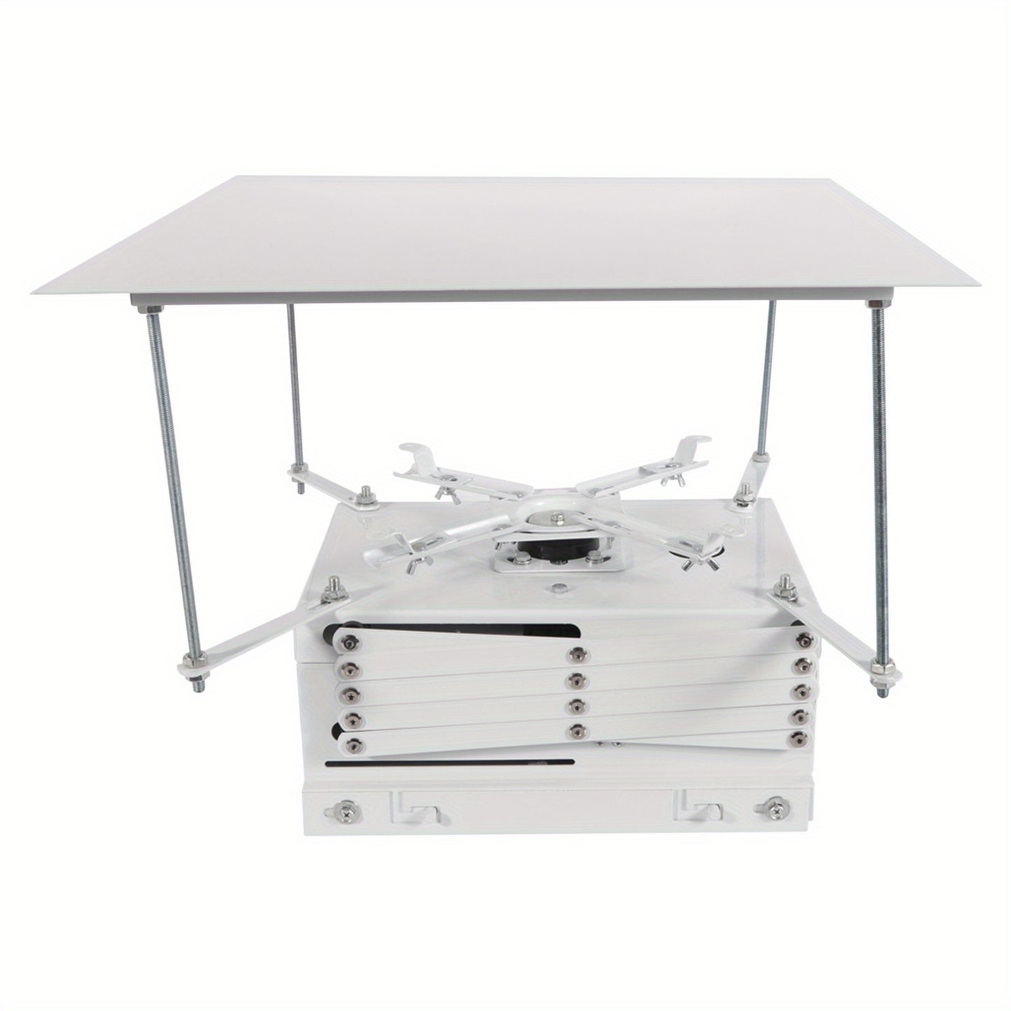Projectiebeugel – Projectorhouder – Plafondbeugel – Bevestiging Voor Projector – Witte Projectorbeugel – Stevige Houten Constructie – Elektriciteit Niet Nodig