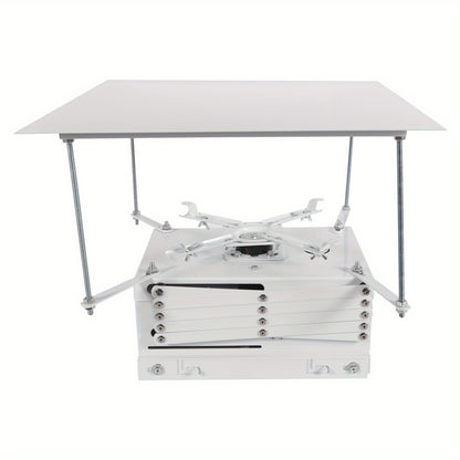 Projectiebeugel – Projectorhouder – Plafondbeugel – Bevestiging Voor Projector – Witte Projectorbeugel – Stevige Houten Constructie – Elektriciteit Niet Nodig