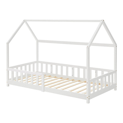Kinderbed – Kinderbedden – Eenpersoonsbed – Hoogslaper – Stapelbed – Valbeveiliging – Massief Dennenhout – 140 x 200 cm