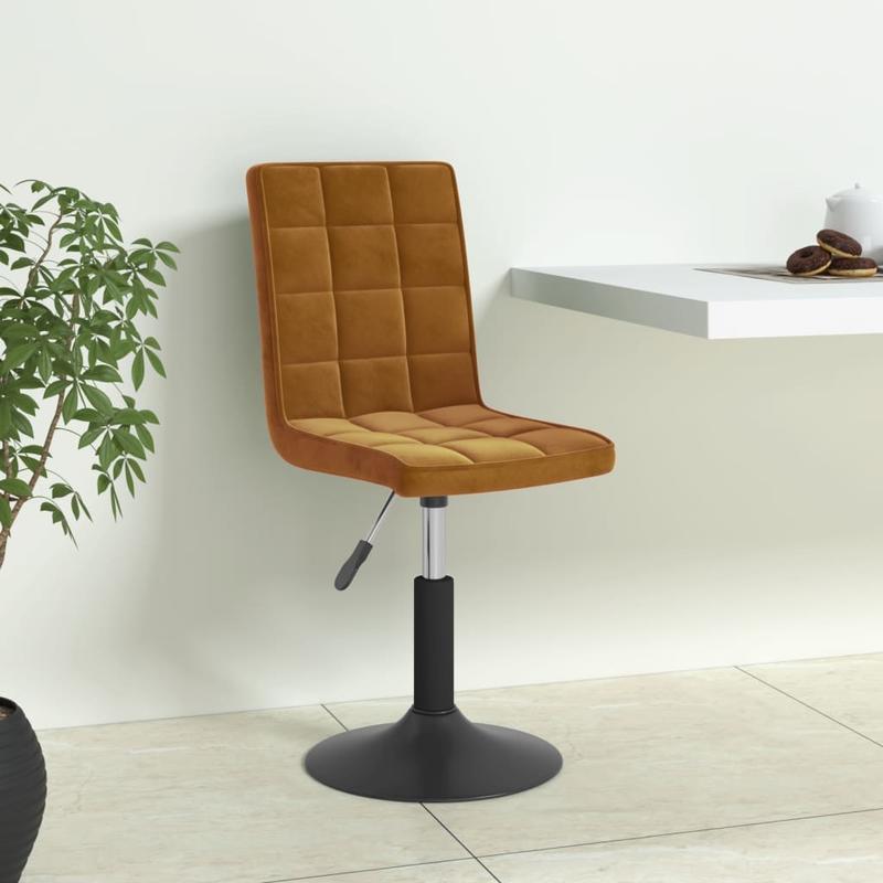 Draaibare Eetkamerstoelen – Eetkamerstoelen Met Armleuning – Keukenstoelen – Retro Stoelen – Eetkamerstoelen Set 4 – Comfortabel En Ergonomisch – Bruin Met Houten Poten