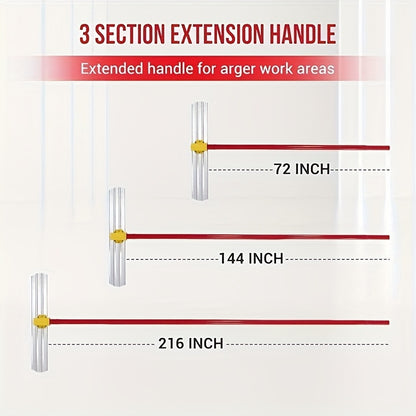 Concrete Bull Float, 121.92 x 20.32cm Magnesium Concrete Finishing Tools with Extendable Handle Bracket ×3, Surface Smoothing Kit for Smooth Finish