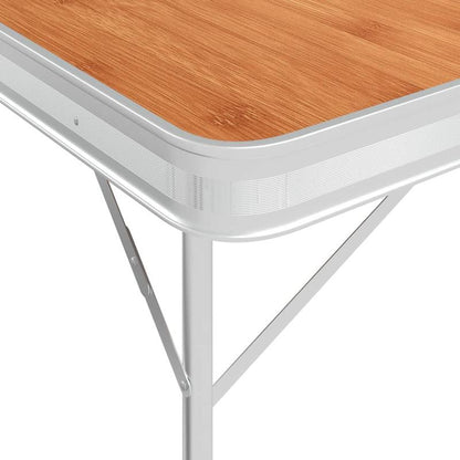 Inklapbare Campingtafel – Lichtgewicht Tafel – Compacte Tafel – Tafel Met Banken – Aluminium En MDF – Weerbestendig Design