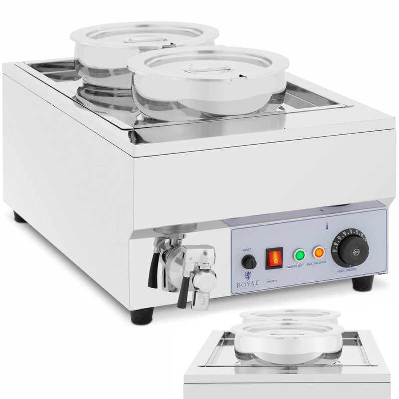 Electric Fondue Set, Chocolate Soup Station with 2 X 7 L Pots, 1500 W - QUORE