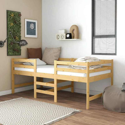 Bedframe – Eenpersoonsbed – Houten Bed – Massief Houten Frame – Kiefernhouten Bed – 90x200 cm – Duurzaam & Stevig