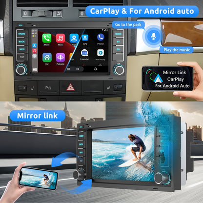 Android Autoradio – Multimedia Systeem – Carplay Radio – Navigatiesysteem – Auto Entertainment – 7 Inch HD Touchscreen – Android 14 – WiFi & GPS