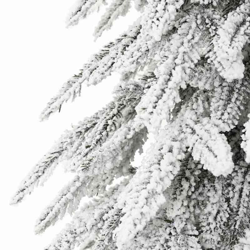 Extra Large 180cm (6ft) Artificial Christmas Tree - Full Floor Decoration with Sturdy Base, No Assembly Required, Realistic Snowy Branches, Heavy-Duty Construction for Living Room, Entryway, Party Decor - Easy Setup Holiday C