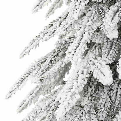 Extra Large 180cm (6ft) Artificial Christmas Tree - Full Floor Decoration with Sturdy Base, No Assembly Required, Realistic Snowy Branches, Heavy-Duty Construction for Living Room, Entryway, Party Decor - Easy Setup Holiday C